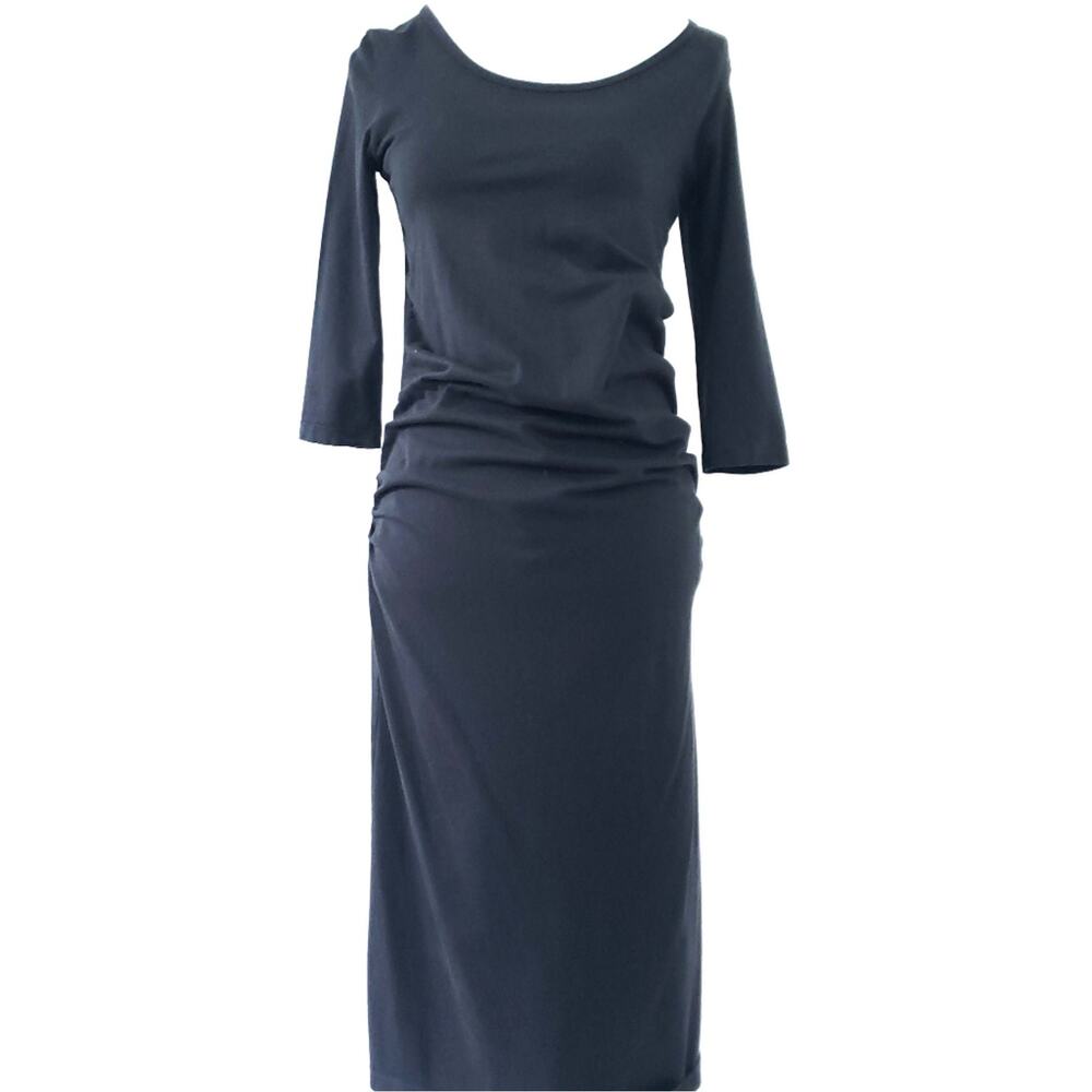 Cadeau Maternity Italy Black Maternity Dress Midi XS Xsmall, 3/4 Sleeves